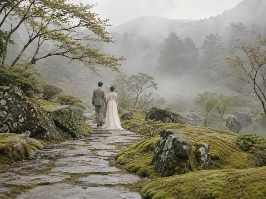 A couple sharing a quiet moment together surrounded by nature